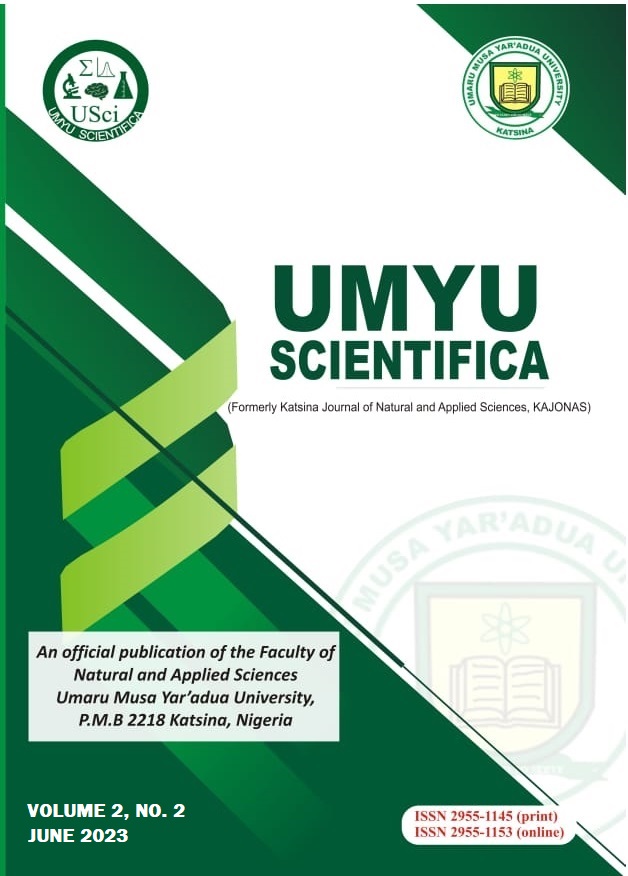 					View Vol. 2 No. 2 (2023): UMYU Scientifica, Volume 2, Issue 2, 2023
				